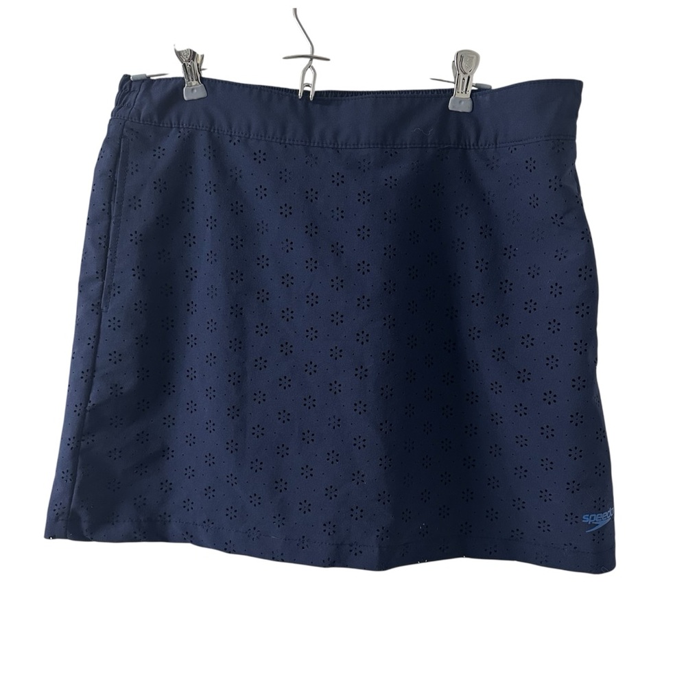 Speedo Navy Blue Eyelet Exercise Skort size Medium